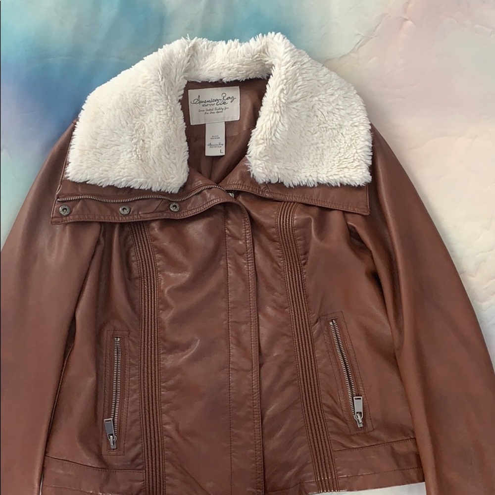 American rag faux leather jacket